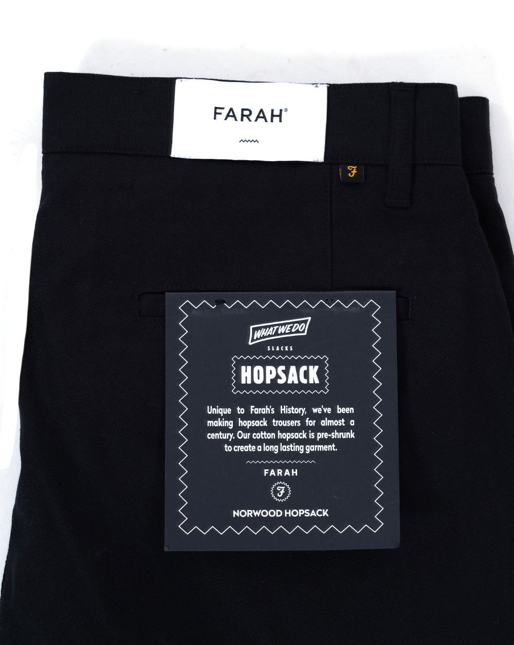 Farah Norwood Hopsackhose Schwarz