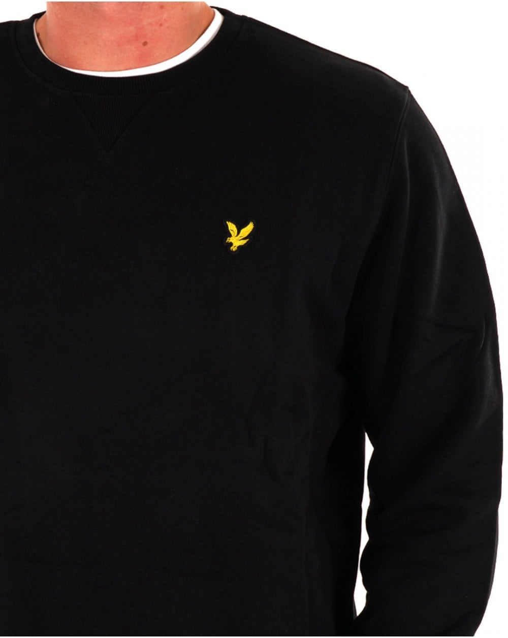 Lyle & Scott Sweatshirt mit Rundhalsausschnitt, Schwarz