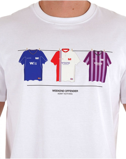 Weekend Offender Weekend Offender Rangers T-Shirt Neu Weiß/Blau