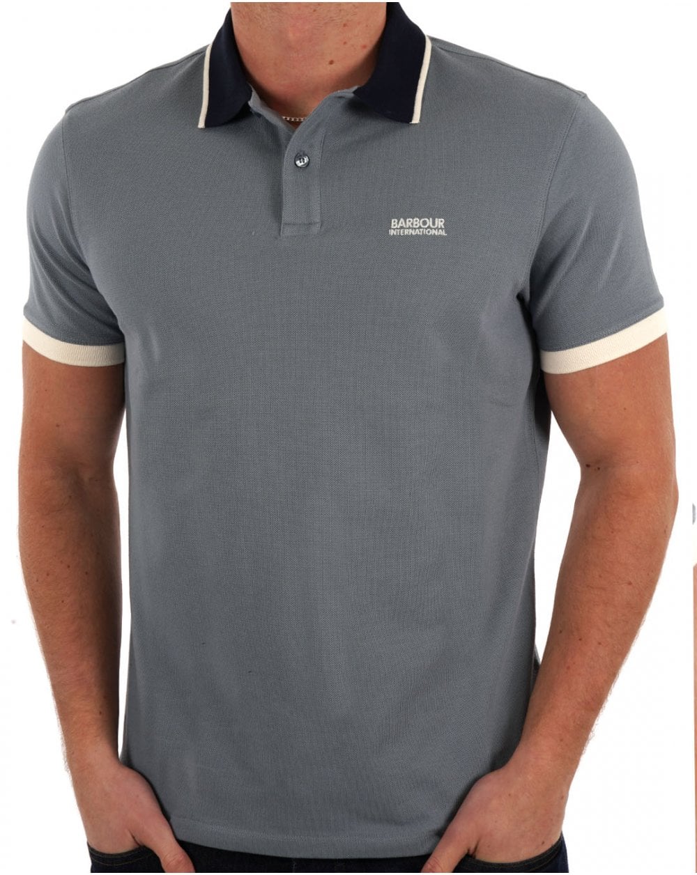 Barbour International Howall Polo Washed Blue
