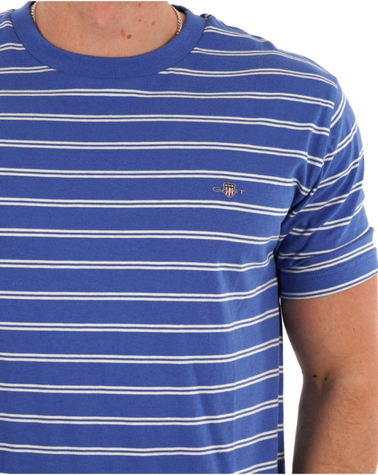 Gant Gant Gestreiftes T-Shirt Reiches Blau