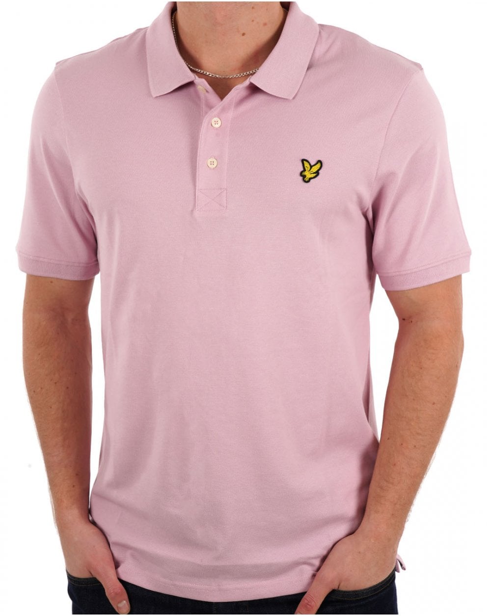 Lyle & Scott Poloshirt, einfarbig, Hellrosa