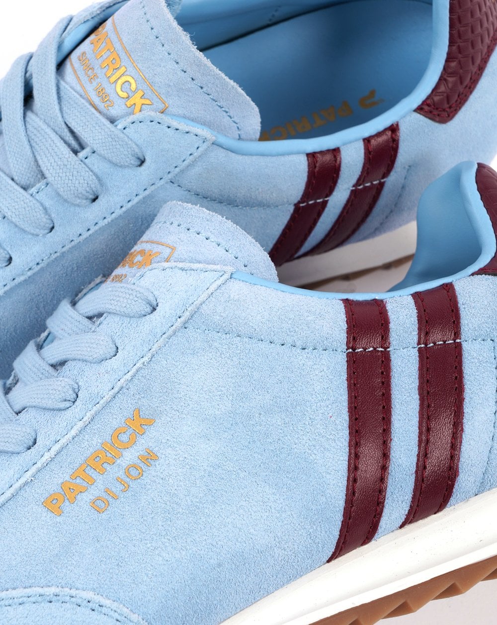 Patrick Dijon Trainers Sky Blue/Burgundy
