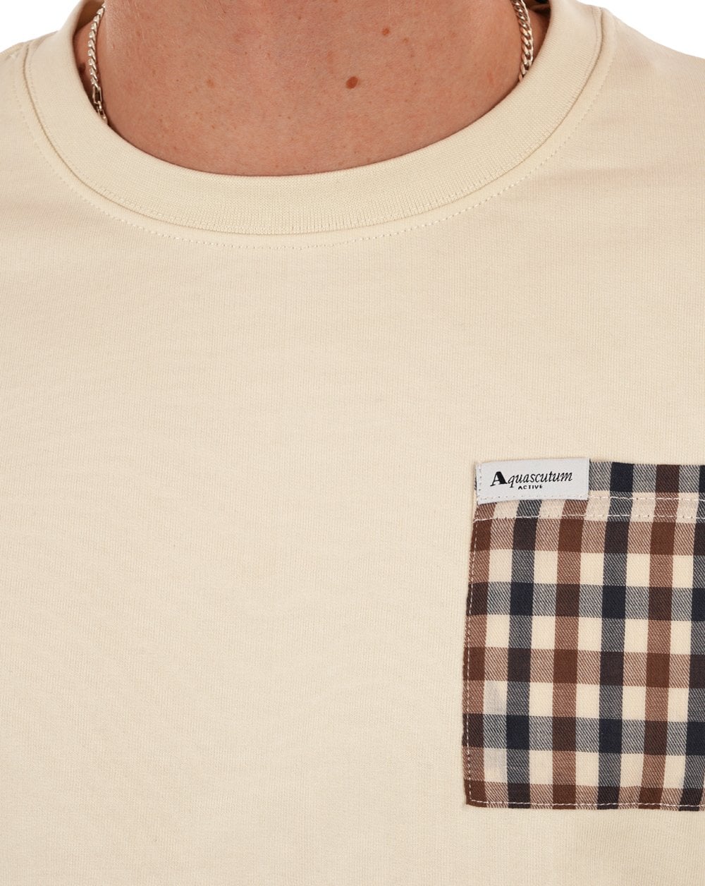 Aquascutum Iconic Pocket Crew Sweatshirt Off White