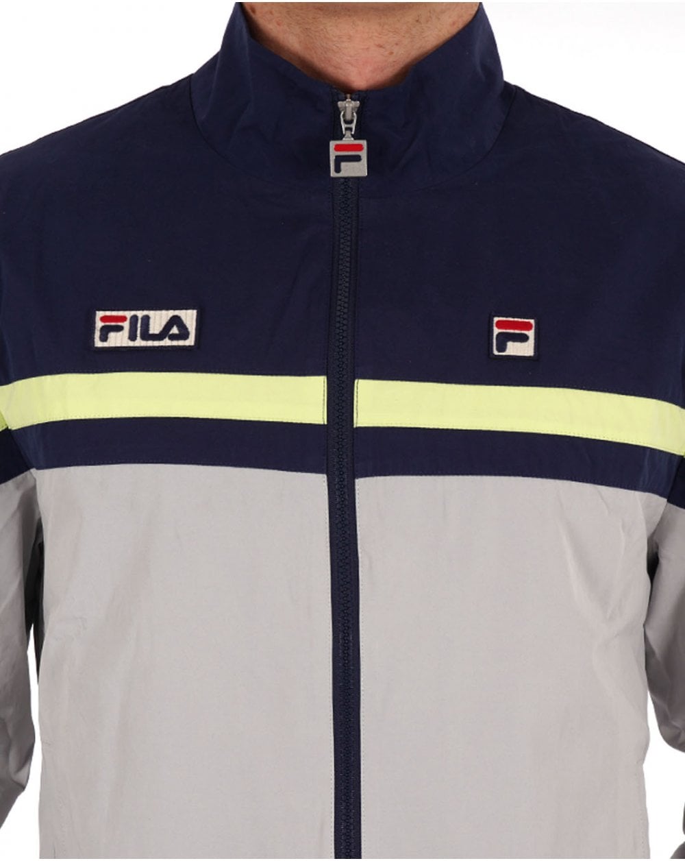 Fila Vintage Phillip Track Jacket Navy/Grey/Lime