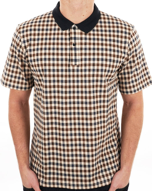 Aquascutum Aquascutum Iconic Club Check Poloshirt Marineblau