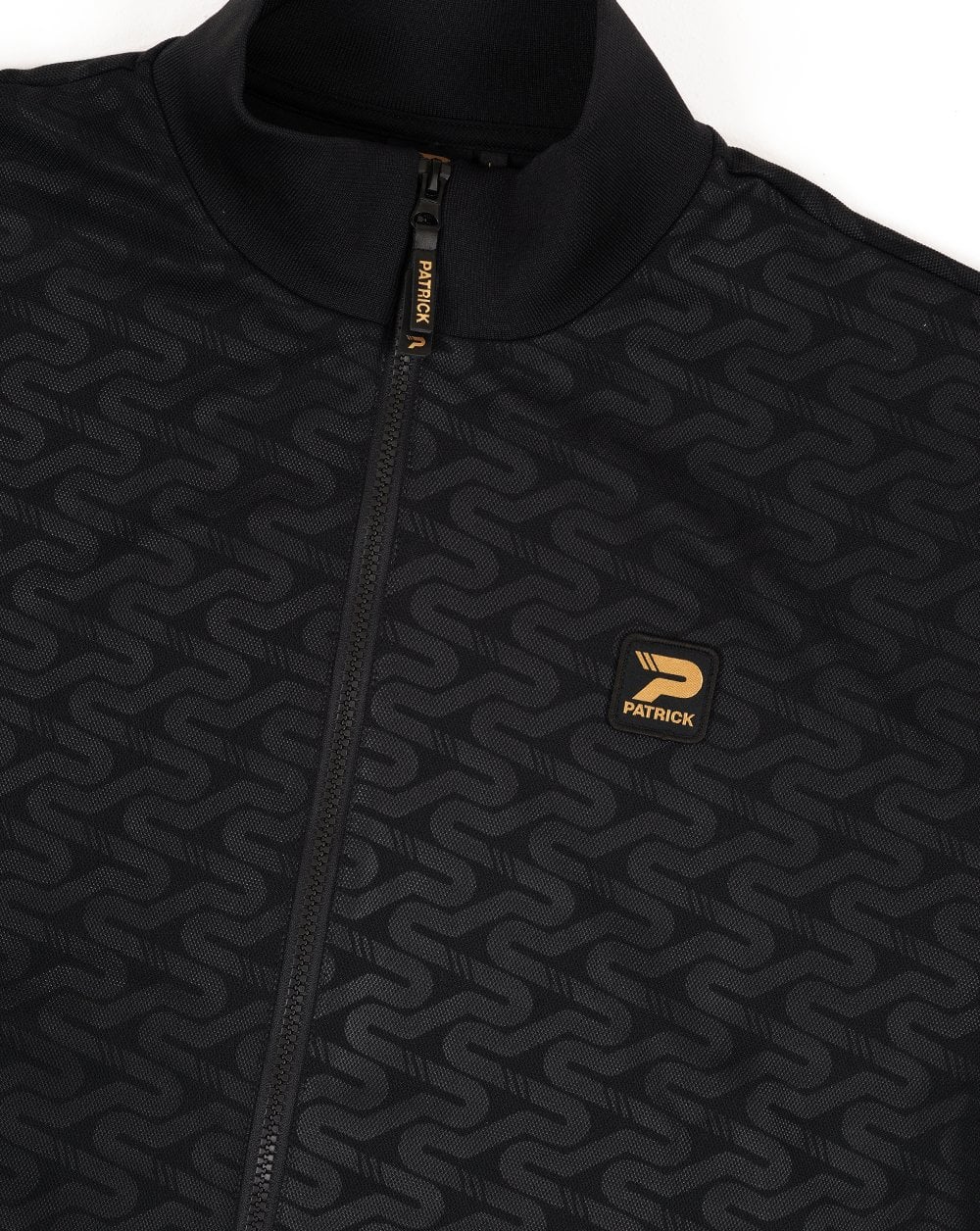 Patrick All Over Print Track Top Tonal Black