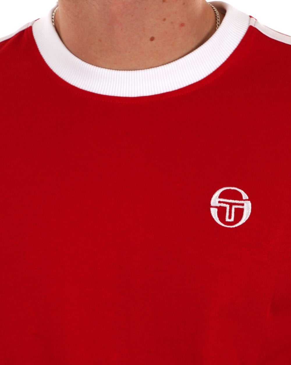 Sergio Tacchini Retro Ace T Shirt Red/White