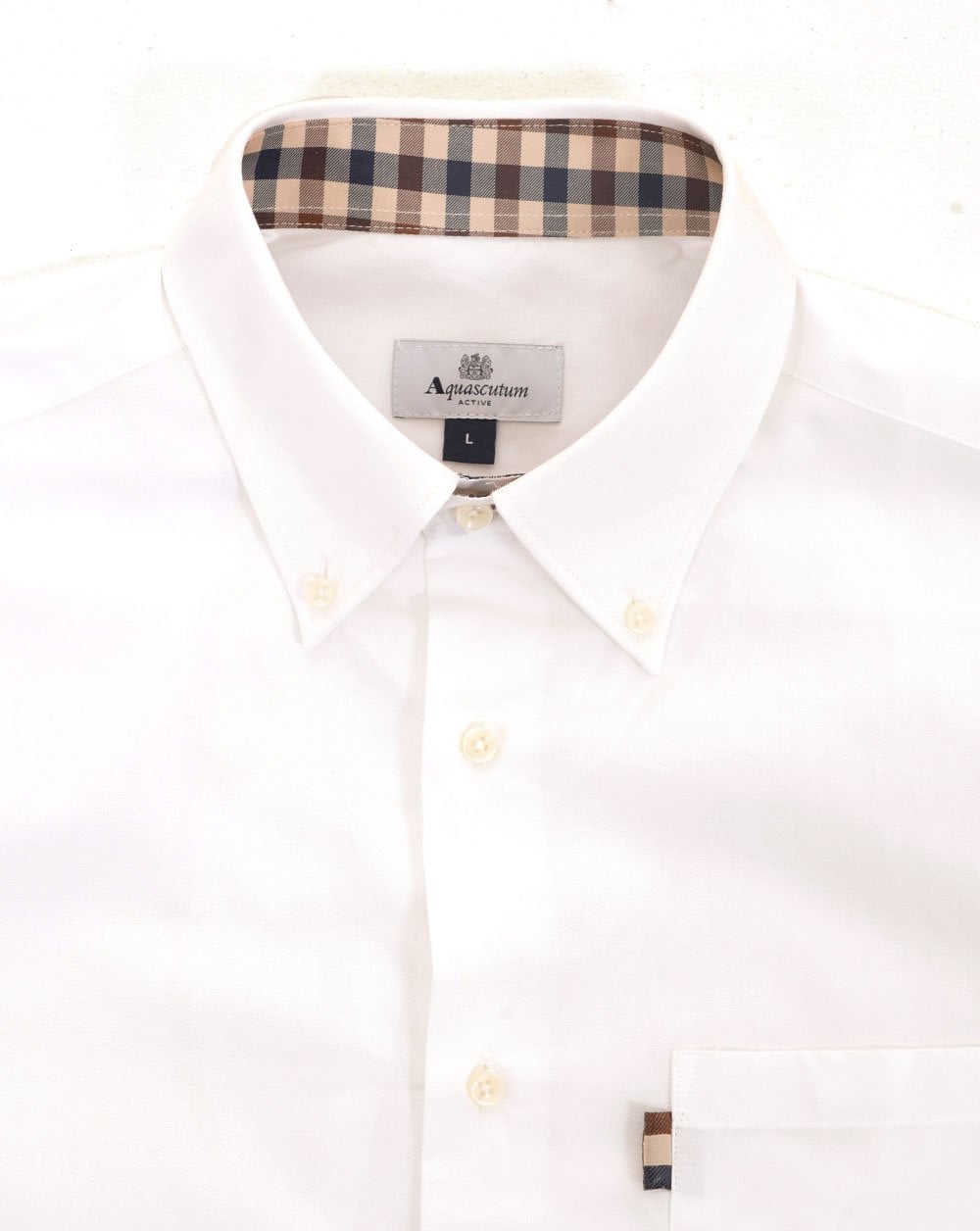 Aquascutum Button Down Oxford Shirt White
