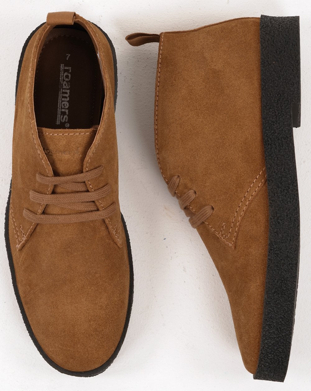 Roamers Revolver Wildlederstiefel Hellbraun