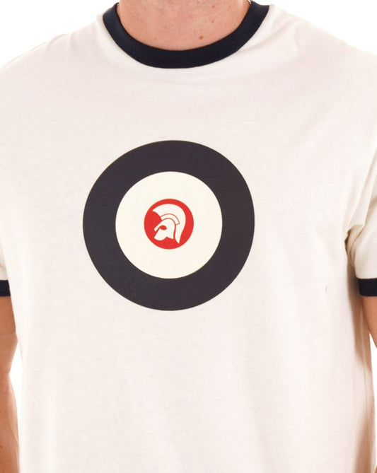 Trojan Trojan Target Ringer T-Shirt Ecru
