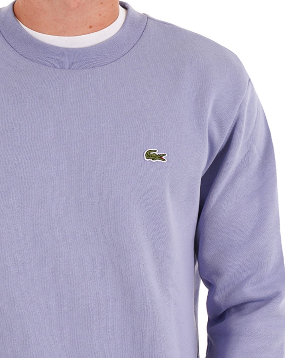 Lacoste Sweatshirt aus gebürsteter Baumwolle Flieder