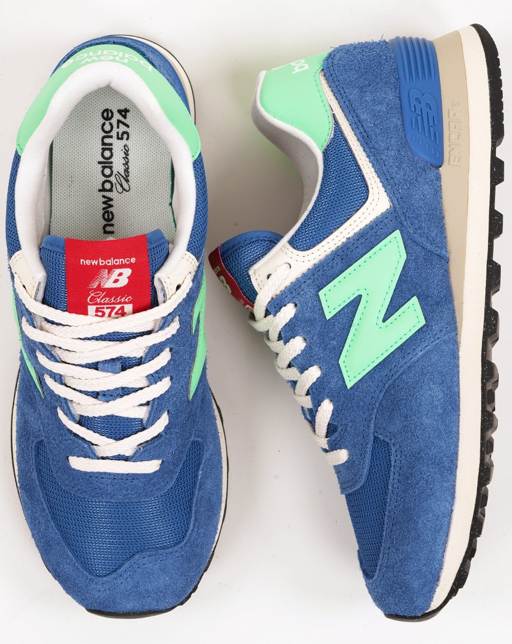 New Balance Classic 574 Sneaker Blau Limette