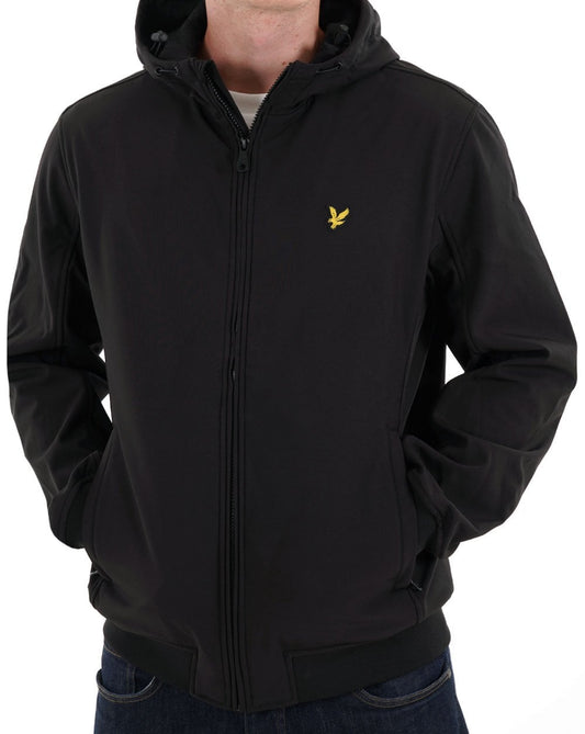 Lyle And Scott Lyle & Scott – Softshelljacke mit Fleece-Rückseite, tiefschwarz