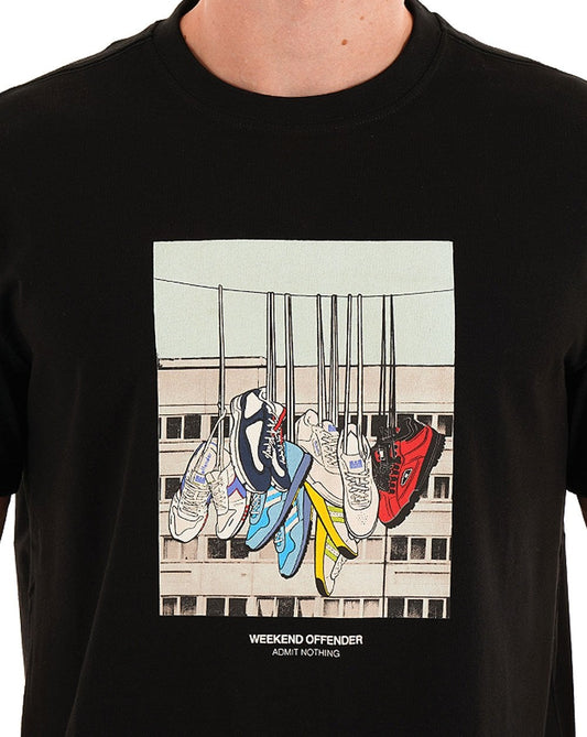 Weekend Offender Weekend Offender Battle Lines T-Shirt Schwarz