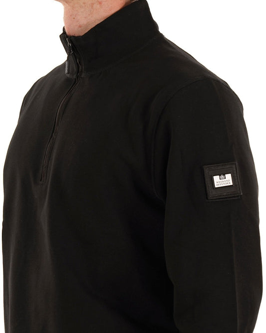 Weekend Offender Weekend Offender Kraviz 1/2 Zip Sweat Schwarz