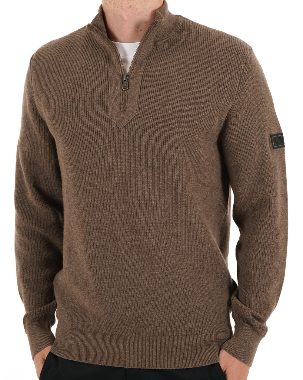 Barbour International Crawley Half Zip Pullover Brindle