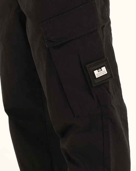 Weekend Offender Weekend Offender – Eldon – Lockere Cargohose in Schwarz