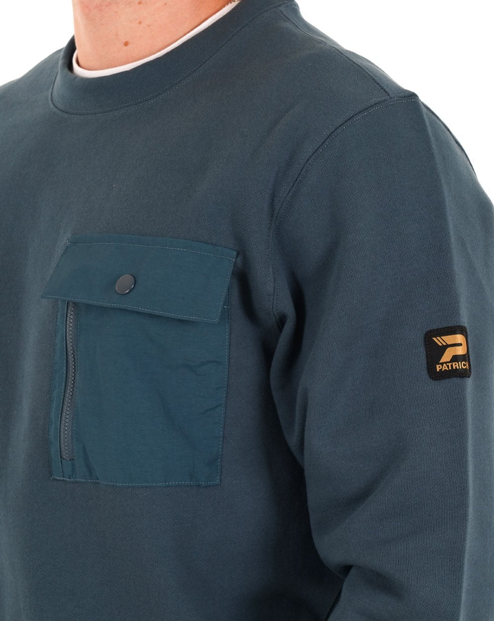 Patrick Archie Crew Pocket Sweatshirt Dunkelblau