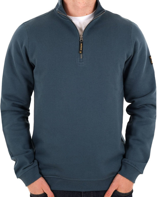 Patrick Patrick Harlem 1/4 Zip Sweatshirt Dunkelblau