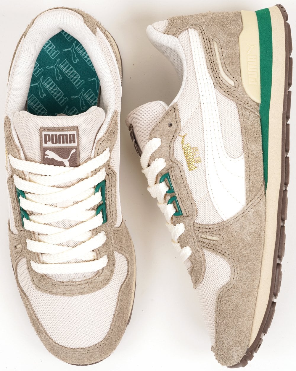 Puma RX 737 Vintage Sneaker Off White Green