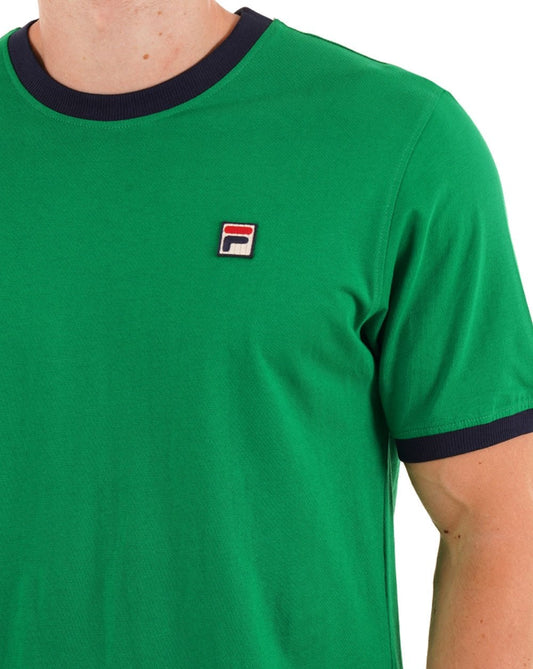 Fila Vintage Fila Vintage Ringer T-Shirt Grün/Marineblau