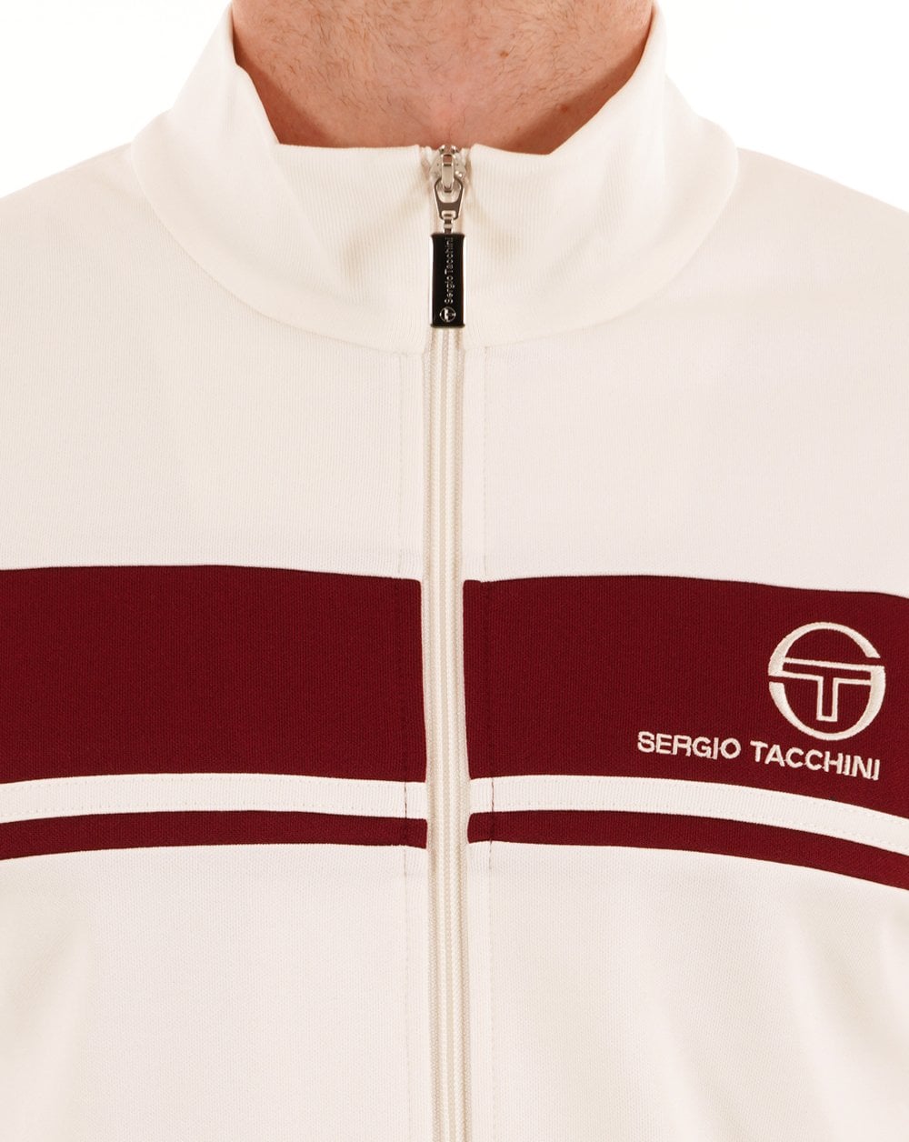 Sergio Tacchini Masters Track Top Gardenia/Burgundy