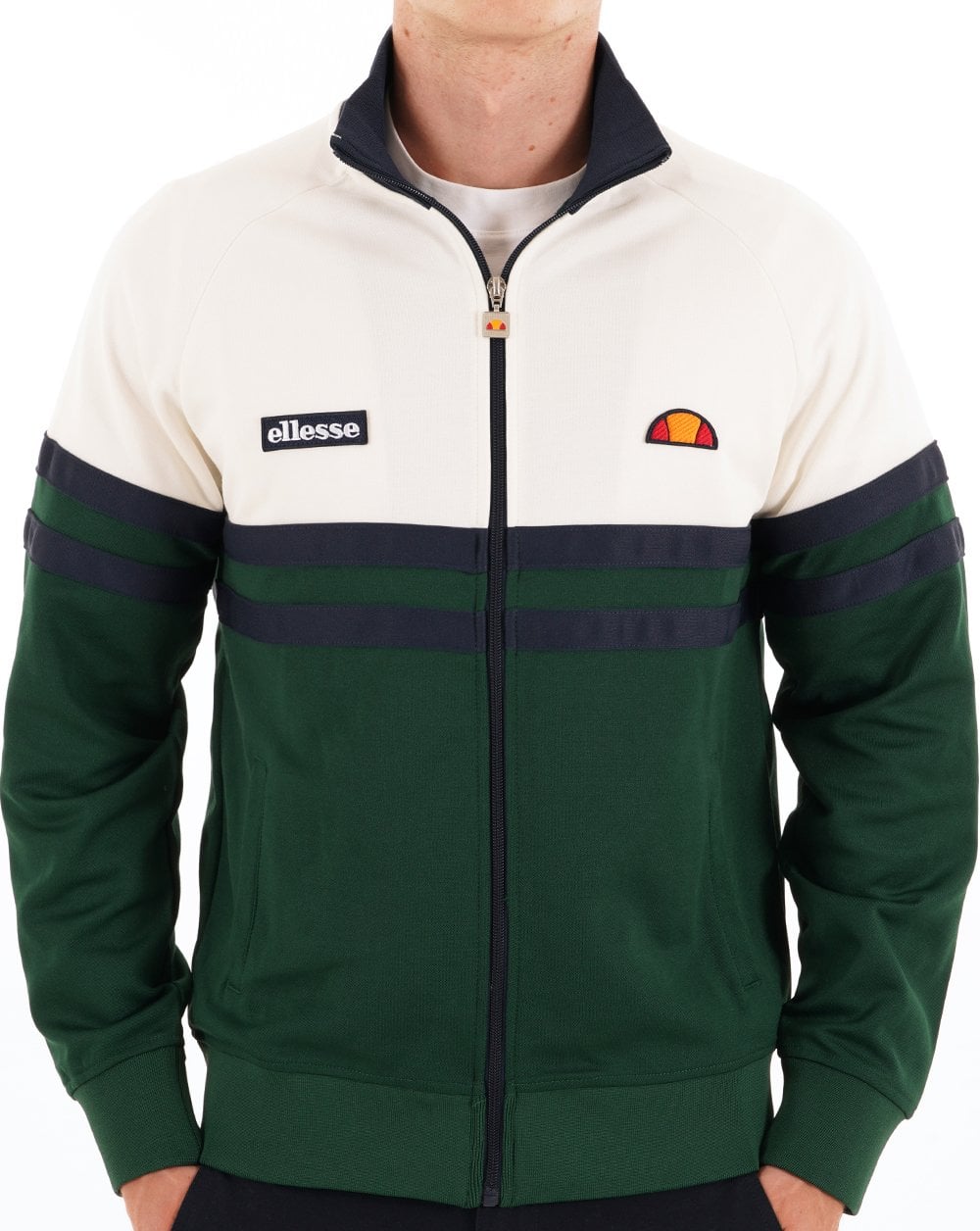 Ellesse Rimini Track Top Off White Green