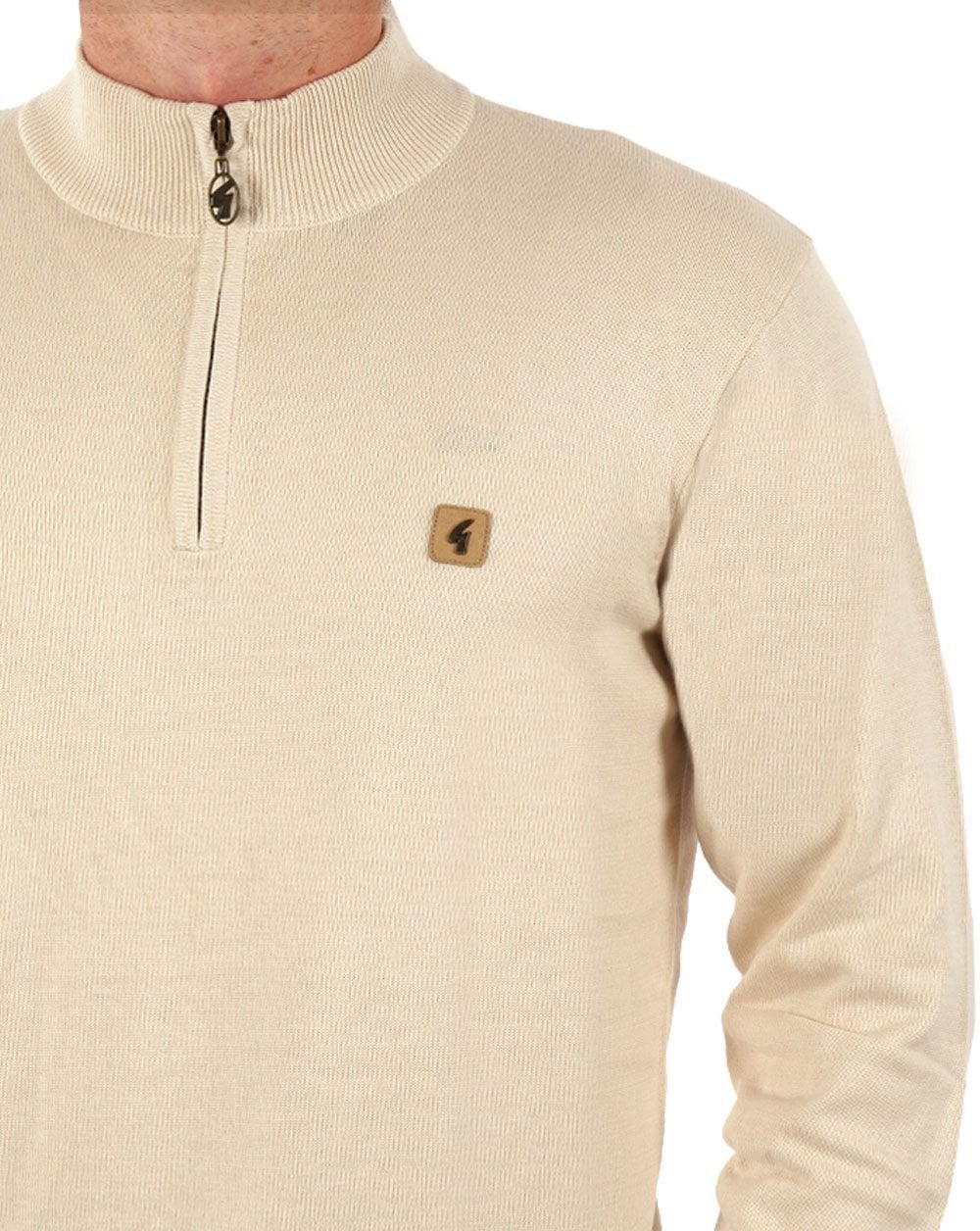 Gabicci Vintage 1/4 Zip Jumper Cream