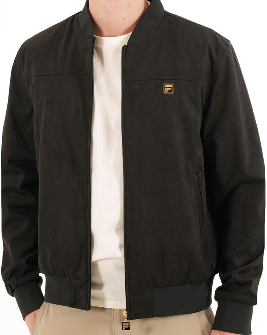 Fila Gold Fila Jacke in Gold-Wildlederoptik, Schwarz