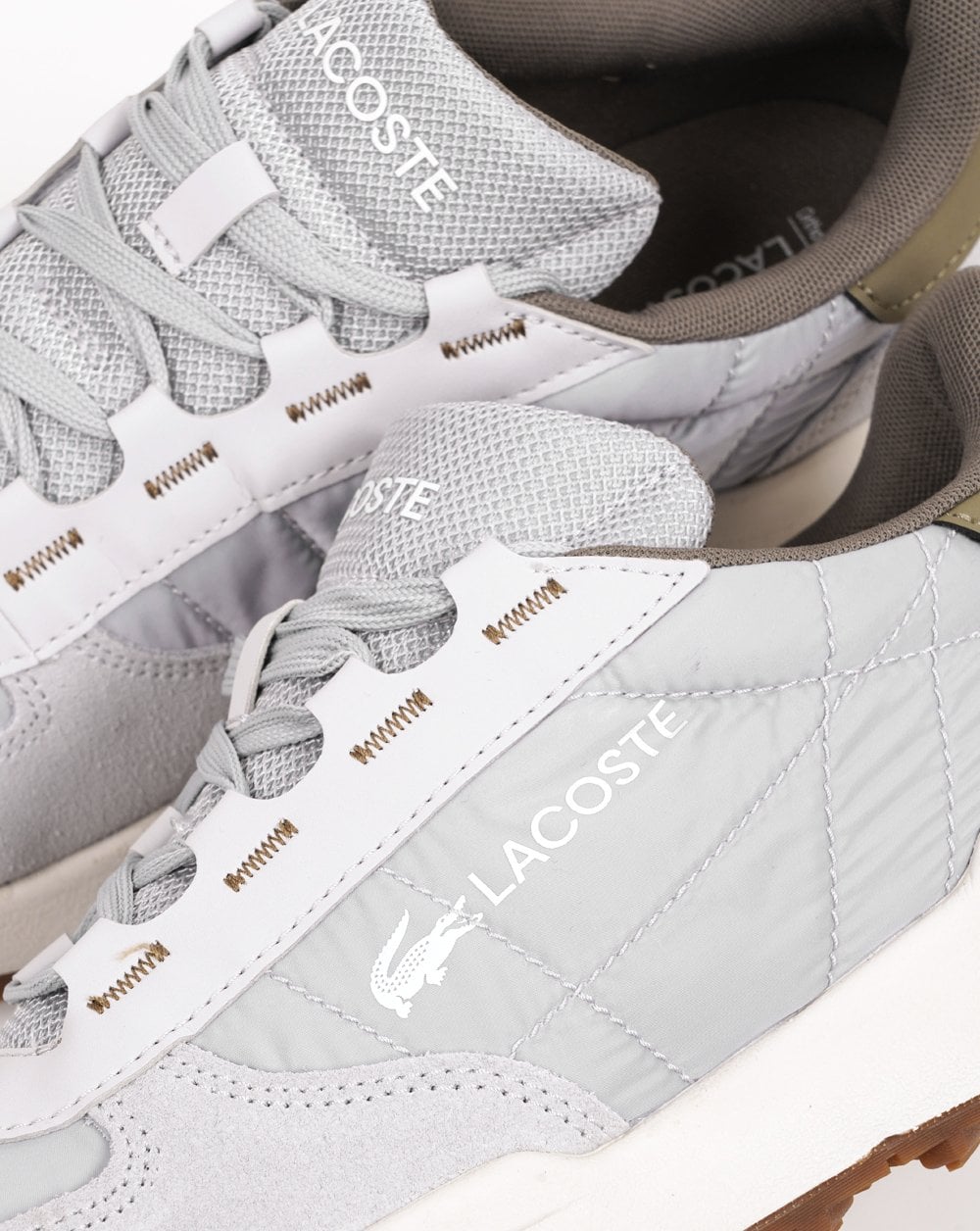 Lacoste Elite Active Evo Sneaker, Hellgrau/Khaki