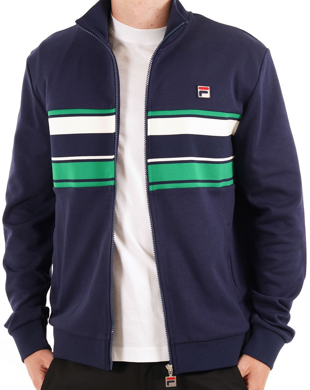 Fila Vintage Vinnie Trainingsjacke Marineblau/Grün/Gardenia