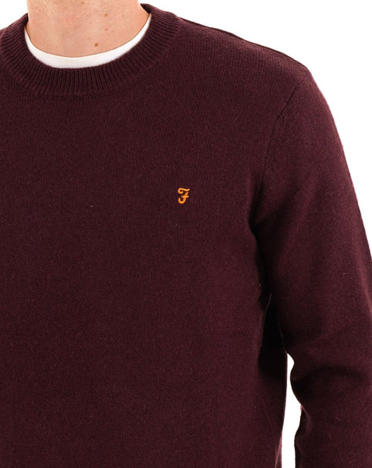 Farah Farah Maidstone Crew Strick Bordeaux