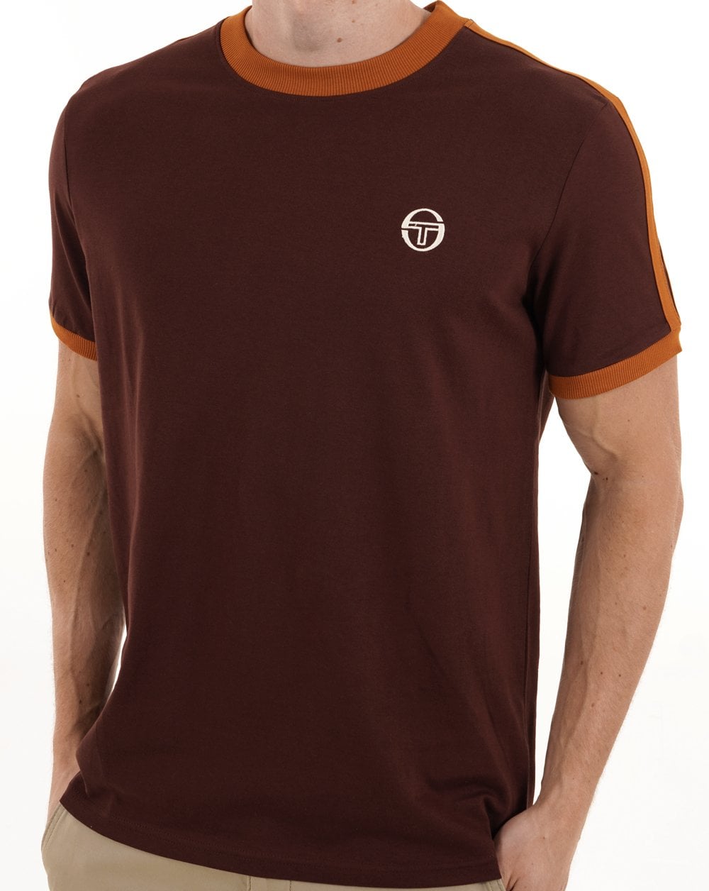 Sergio Tacchini Retro Ace T-Shirt Dunkelbraun