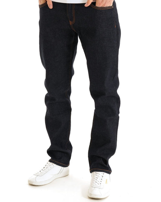 Trojan Trojan Signature Orange Stitch Straight Leg Jeans Rinse