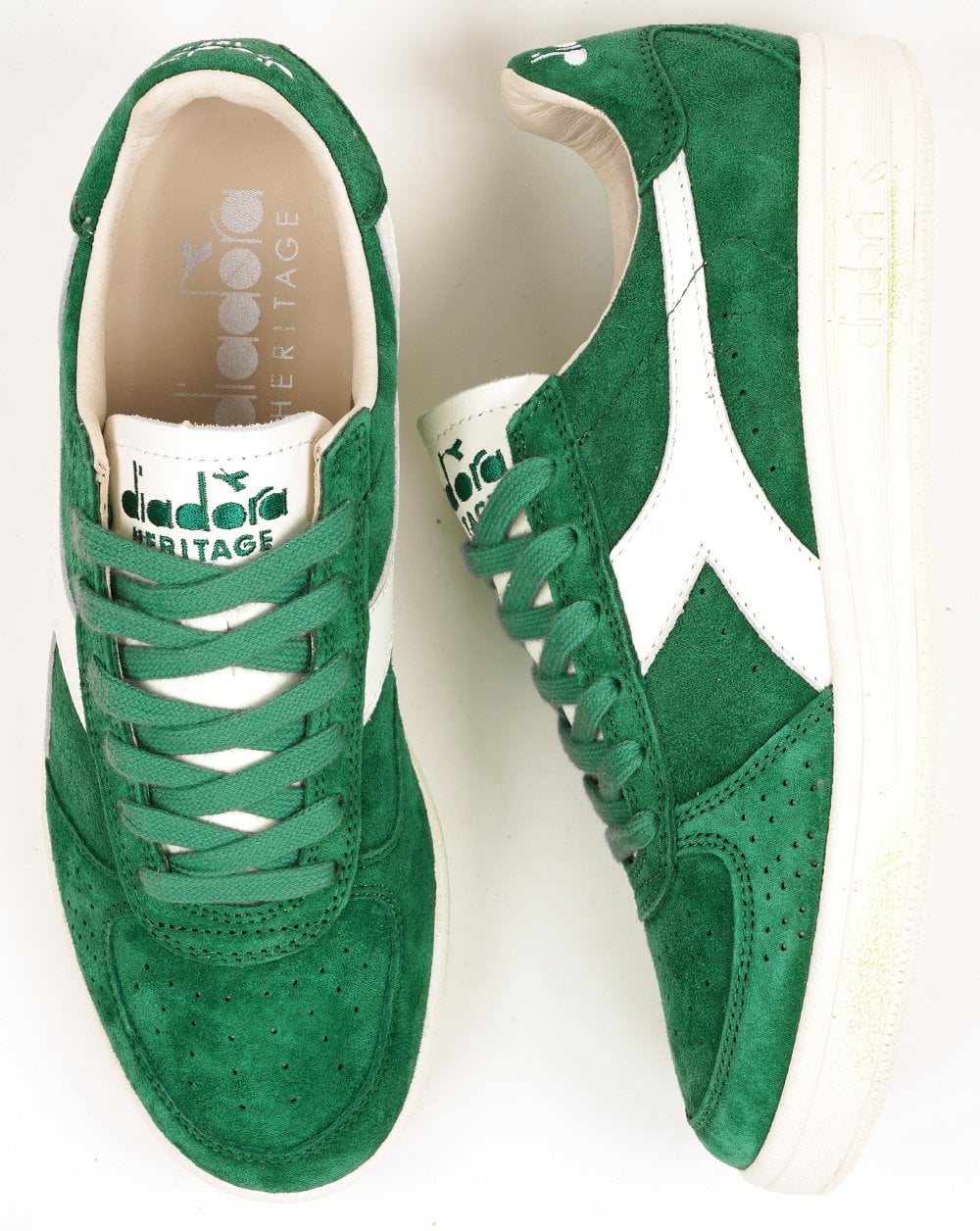 Diadora B Elite Migliori Anni Trainer, grüne Erbsencreme
