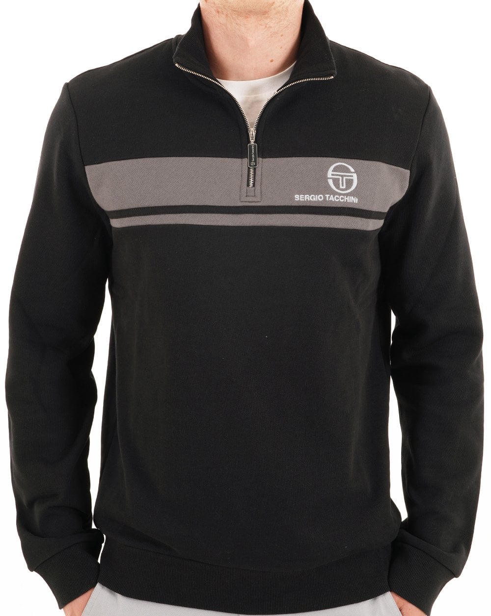 Sergio Tacchini Masters 1/4 Zip Sweatshirt Schwarz