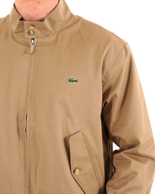 Lacoste Lacoste wasserabweisender Twill Harrington Dunkelsand