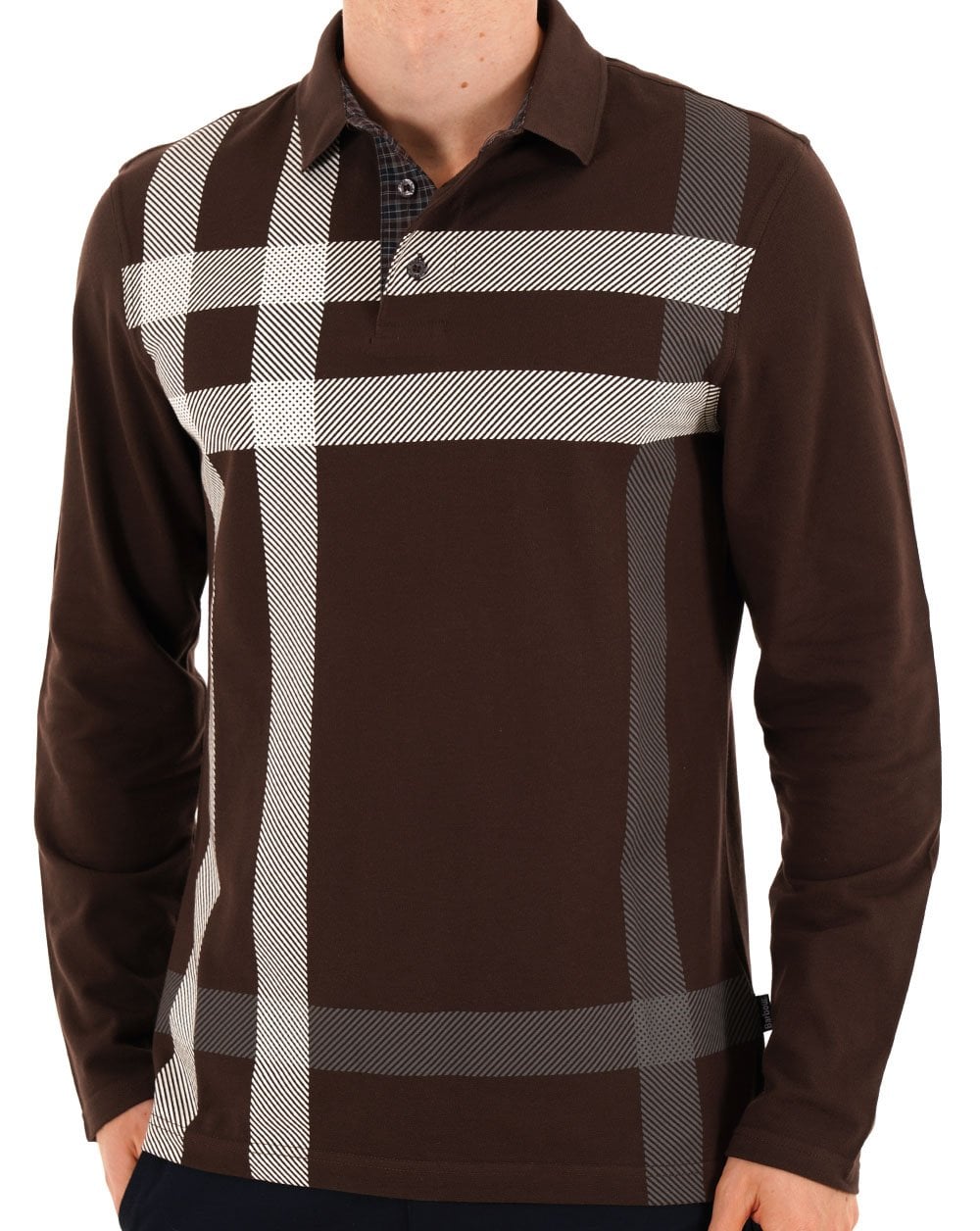Barbour Blaine Long Sleeve Polo Dark Oak