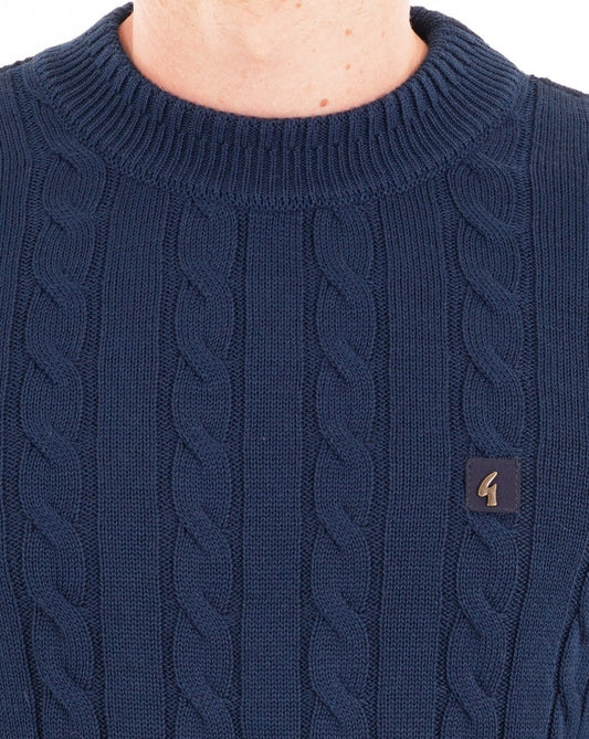 Gabicci Vintage Gabicci Vintage Temor Zopfmusterstrick Marineblau