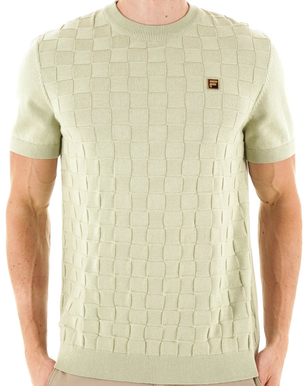 Fila Gold Campbell Square Knit Tee hellgrün