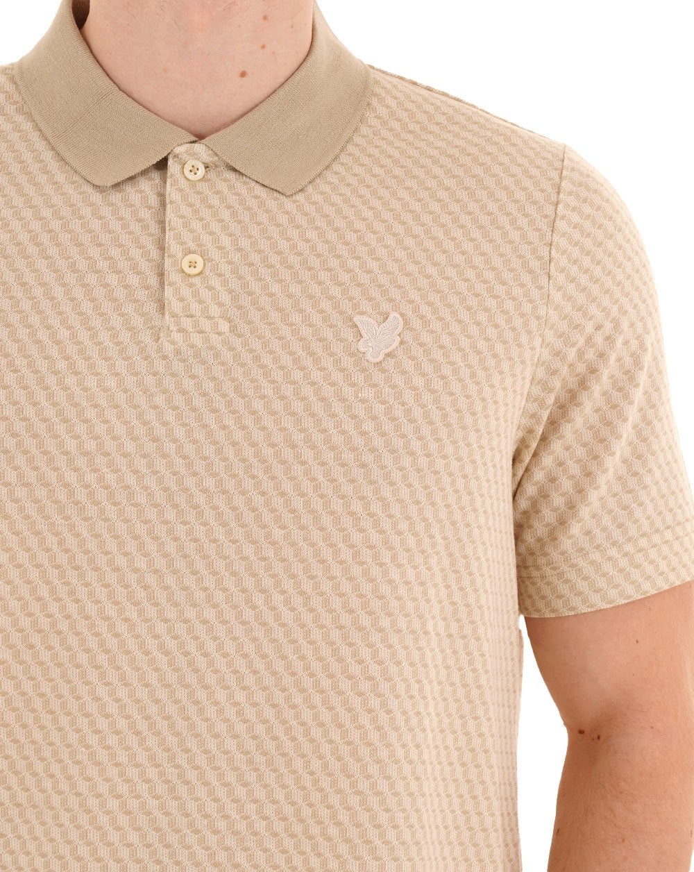 Lyle & Scott Jacquard Polohemd Natur