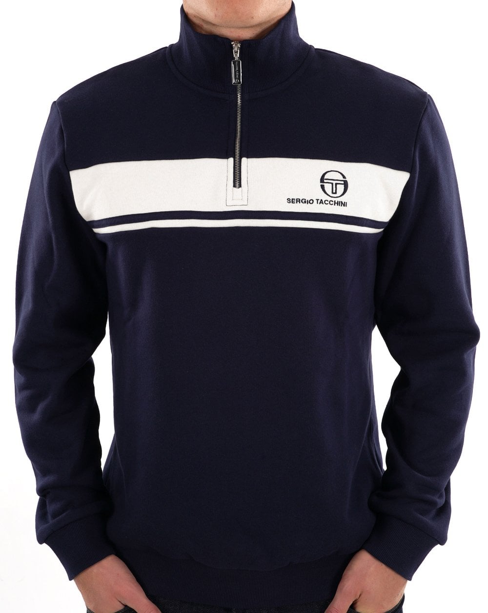 Sergio Tacchini Masters 1/4 Zip Sweatshirt Marineblau