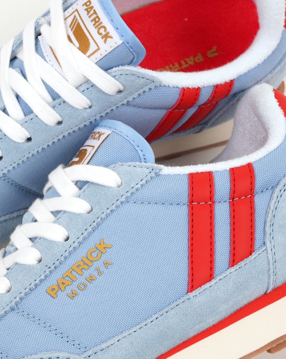 Patrick Monza Trainers Sky Blue/Red