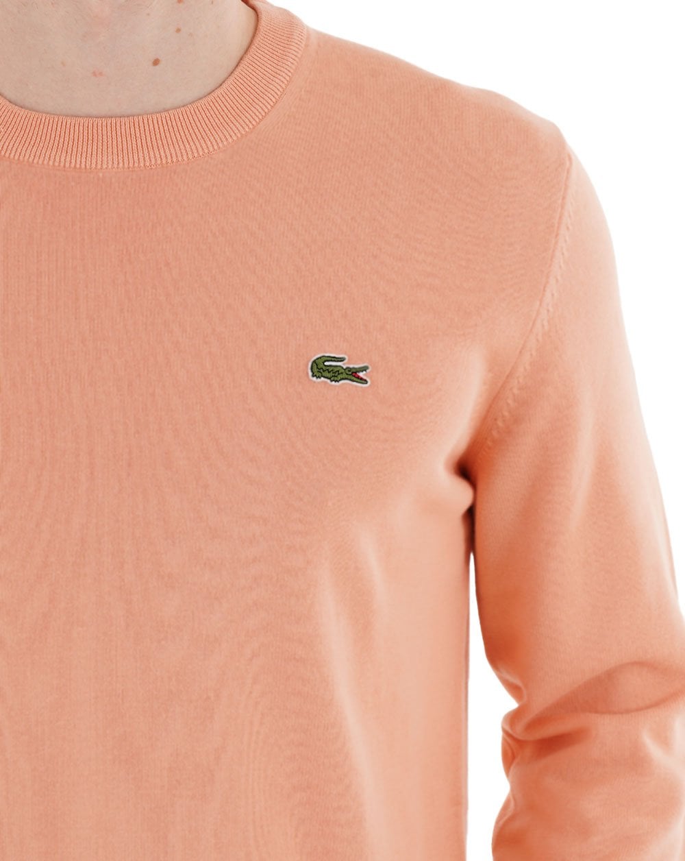 Lacoste Crew Neck Knit Jumper Peach