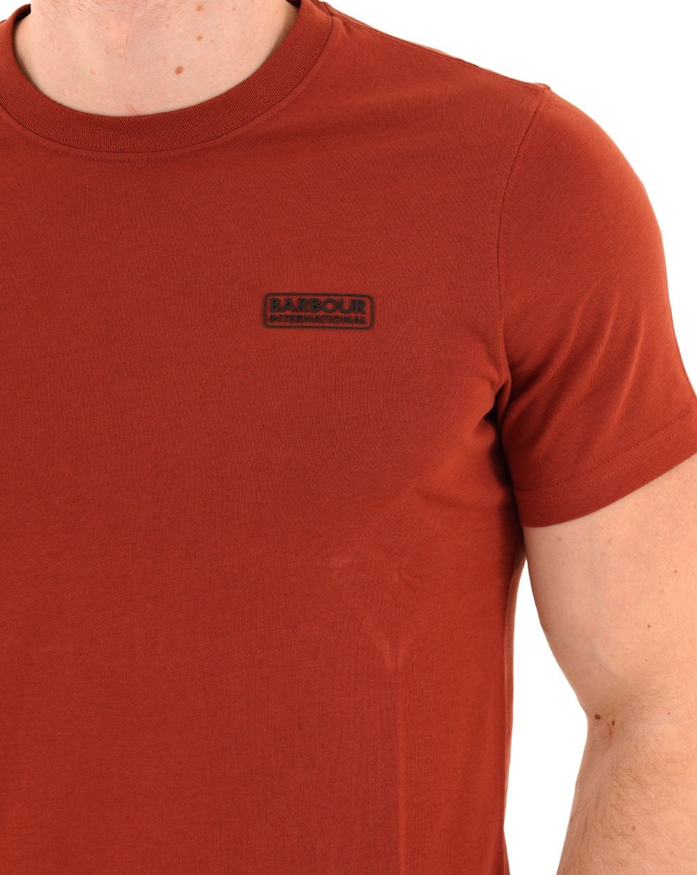 Barbour International Small Logo T Shirt Burnt Henna
