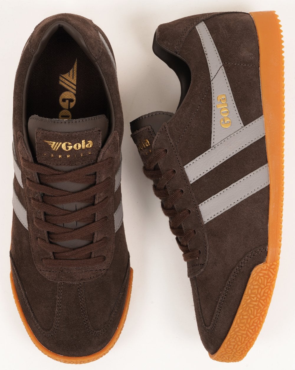 Gola Harrier Wildleder-Sneaker Mokka/Zement