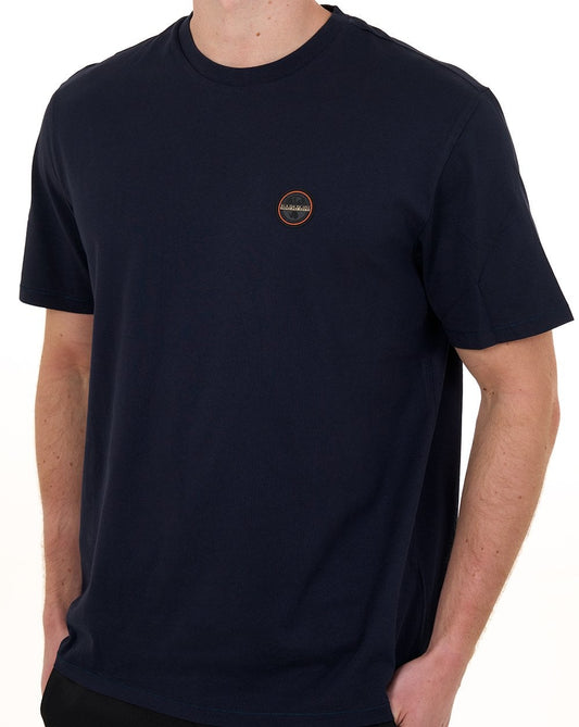 Napapijri Napapijri T-Shirt mit kleinem Abzeichen, Marineblau