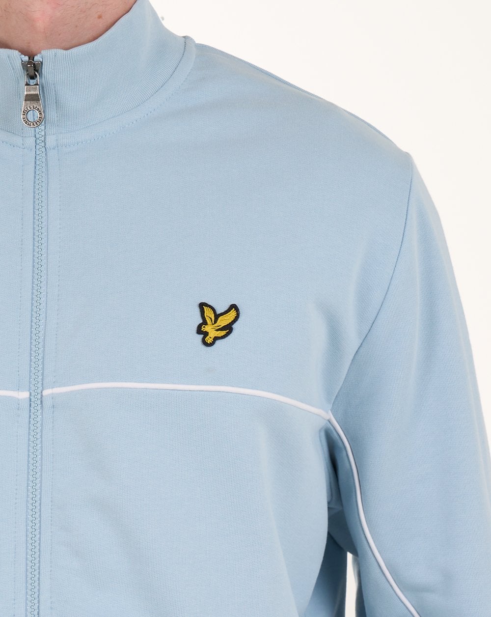 Lyle & Scott Piped Full Zip Track Top Opal Blue
