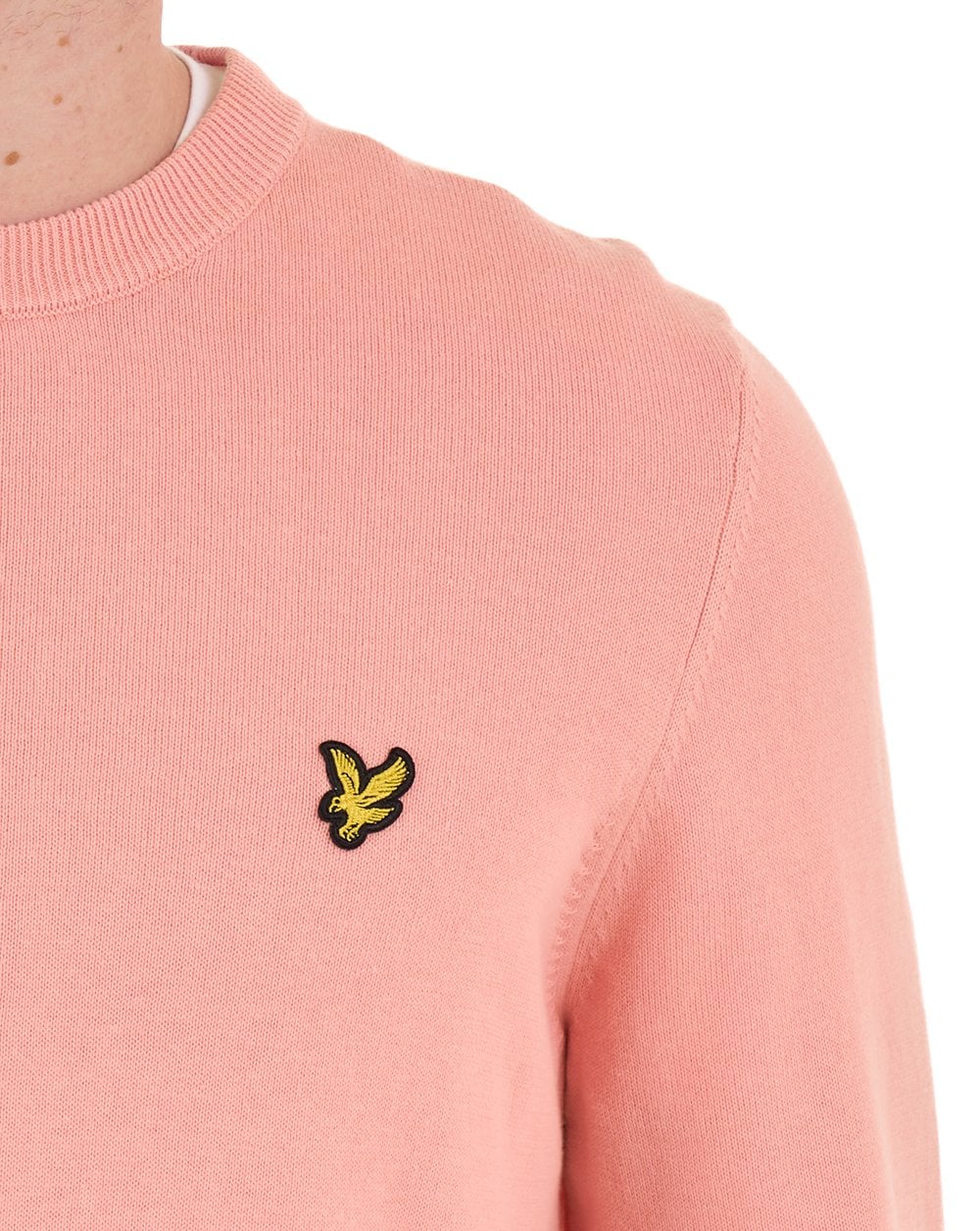 Lyle & Scott Baumwollpullover mit Rundhalsausschnitt, Rosa